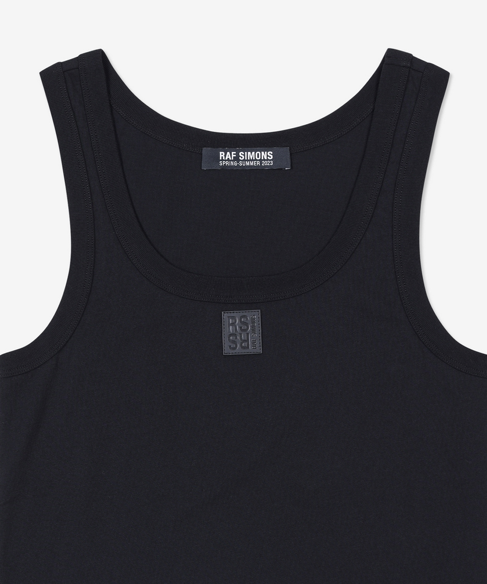 RAF SIMONS SCOOP-NECK SLEEVELESS TOP