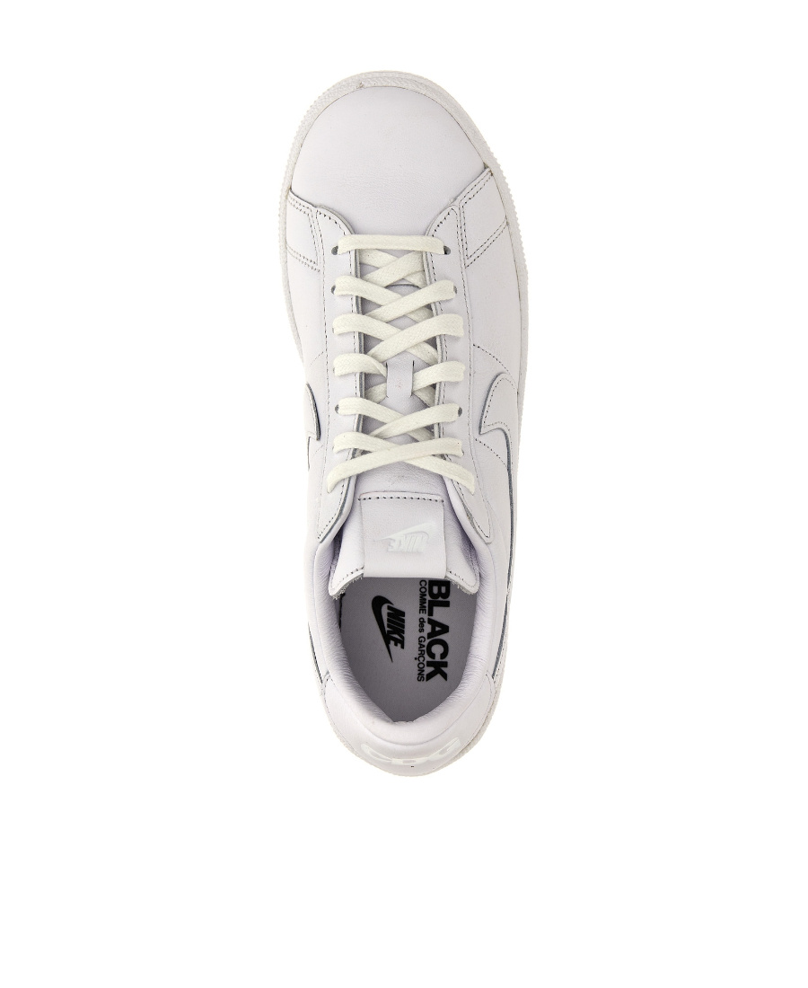 Comme Des Garçons Black  X Nike Swoosh Logo Lace-up Sneakers In White