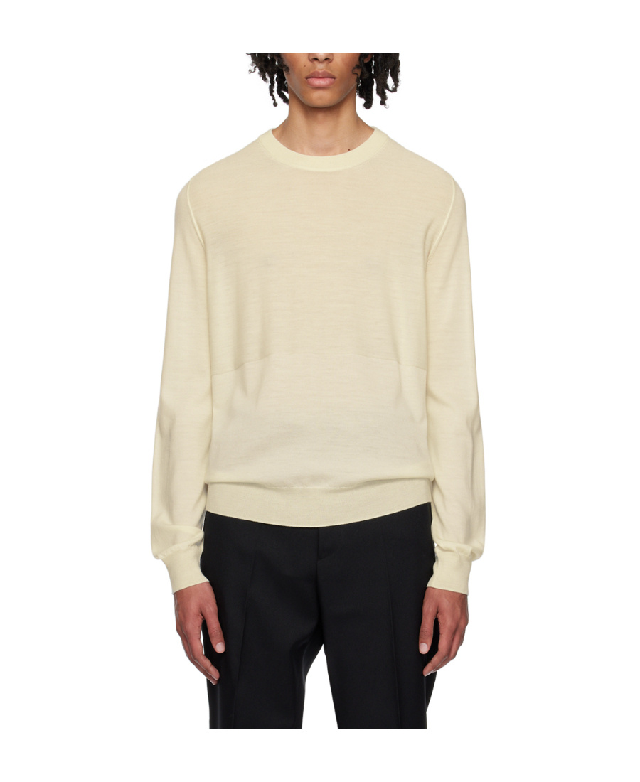 Jil Sander Crew-neck Virgin Wool Jumper In Yellow
