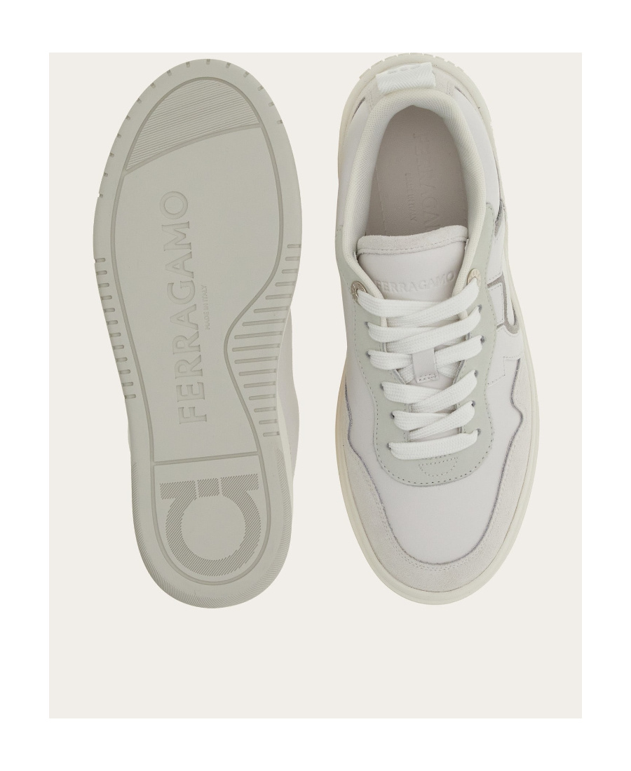 Ferragamo Women Gancini Leather Sneakers In White
