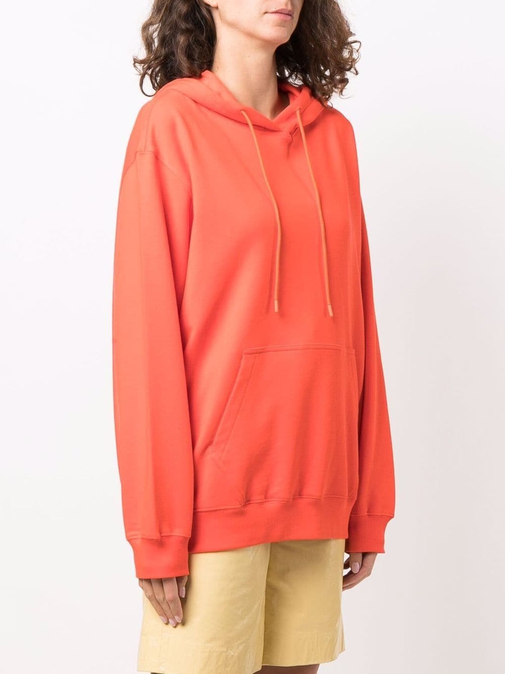 Msgm Long-sleeved Cotton Hoodie In Pink