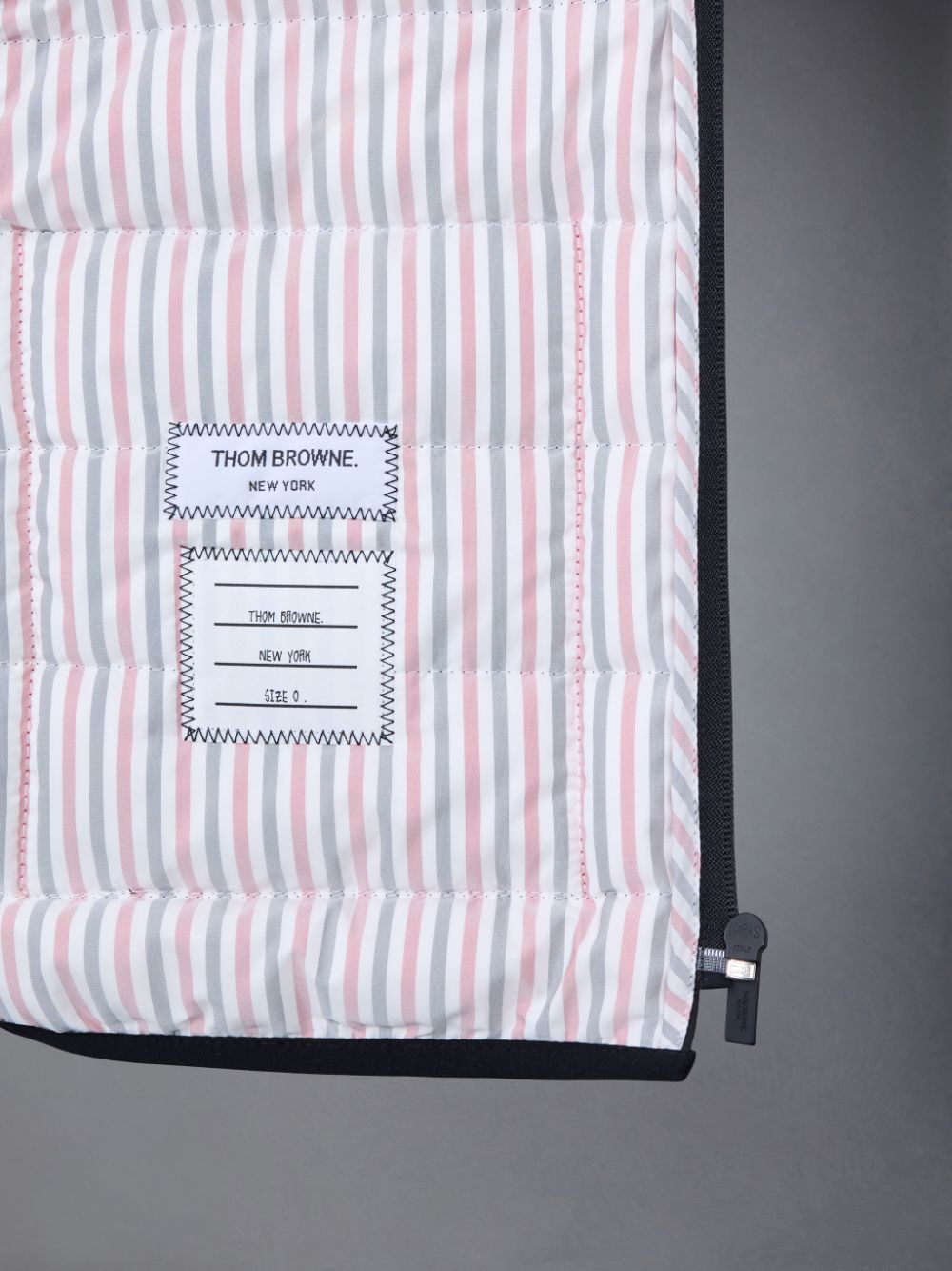 Thom Browne Down Jacket 4bar In Black