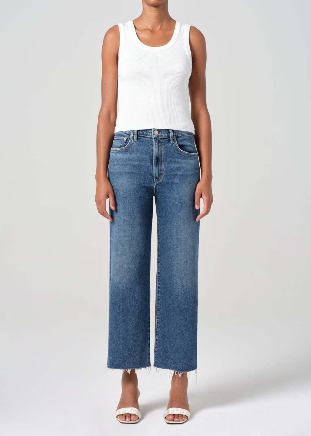 Agolde Harper Crop Jean In Blue