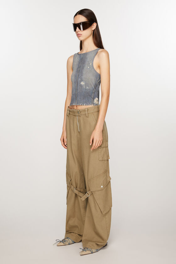 Acne Studios Mid-rise Cargo Pants In Green