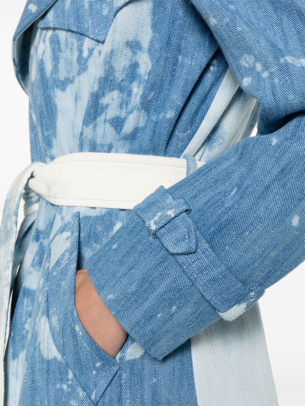 TAGLIATORE DENIM TRENCH COAT