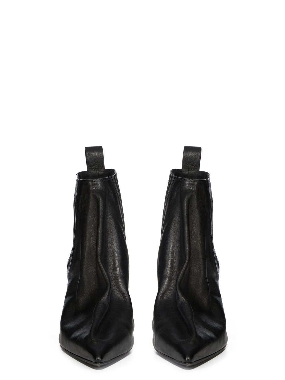 Rick Owens Ankle Taco Leather Boots In Black