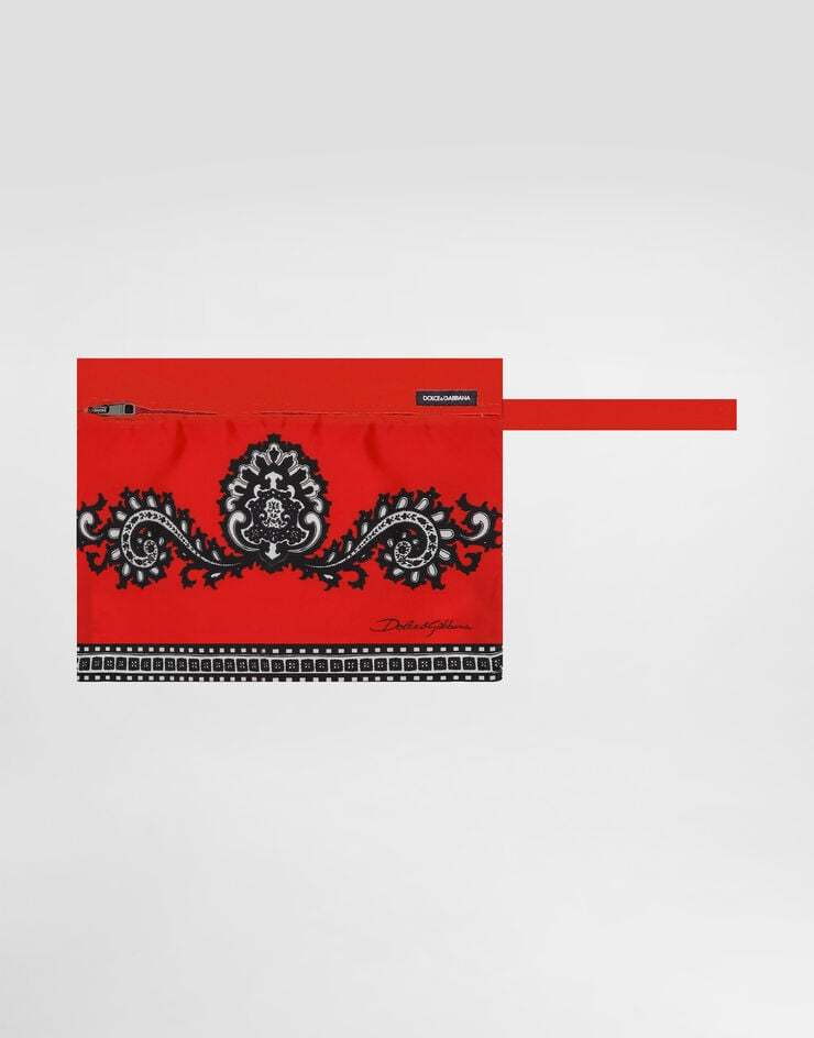 Dolce & Gabbana Short Swim Trunks With Bandanna Print