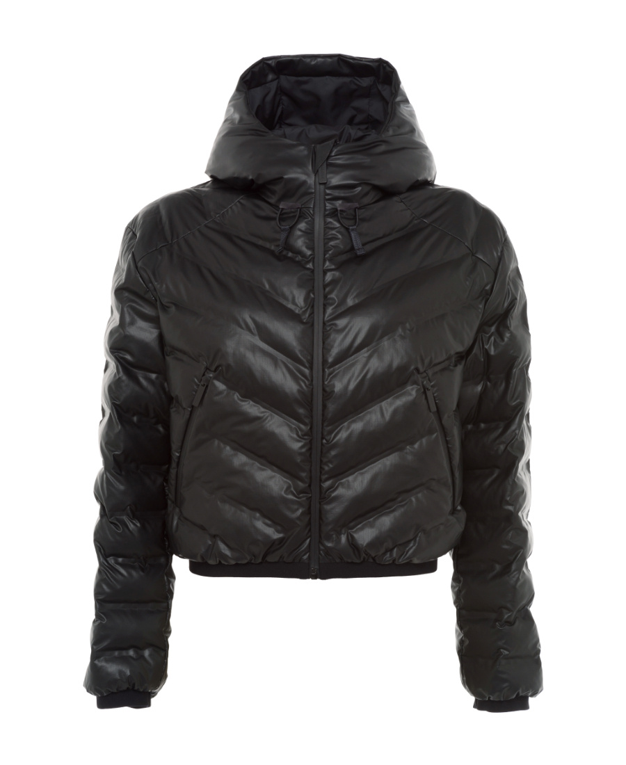 Prada Lr-lx020 Cropped Puffer Jacket In Black