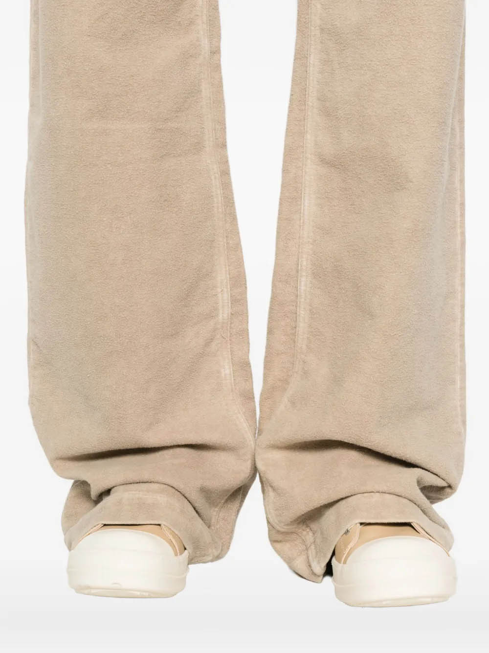 Rick Owens Drkshdw Wide-leg 5-pocket Denim Trousers In Brown