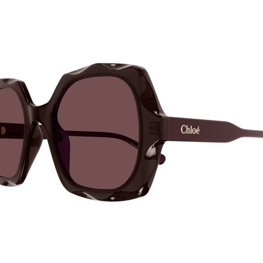 Chloé Womens Ch0226s Square-frame Acetate Sunglasses Purple In Red