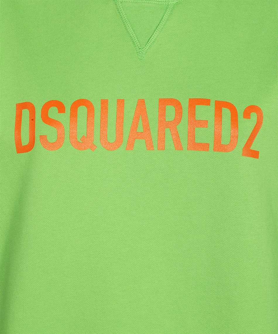 Dsquared2 Logo Detail Cotton Sweatshirt In Green
