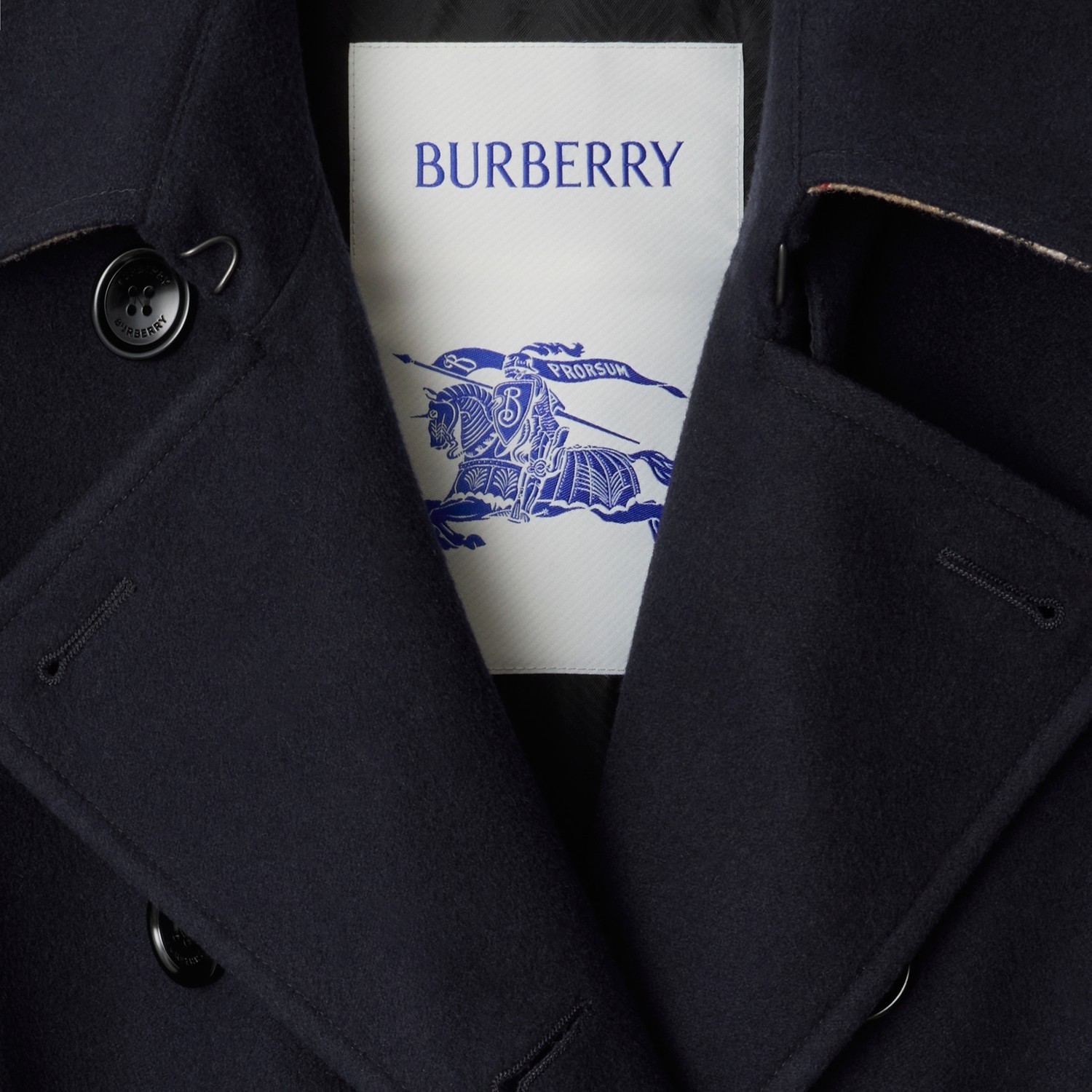 Burberry Long Gabardine Fitzrovia Trench Coat Clothing In Blue