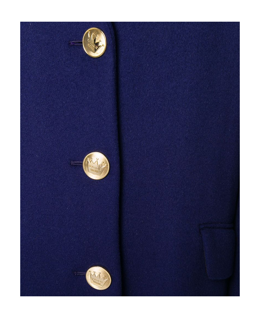 Moschino Single-breasted Coat In Blue