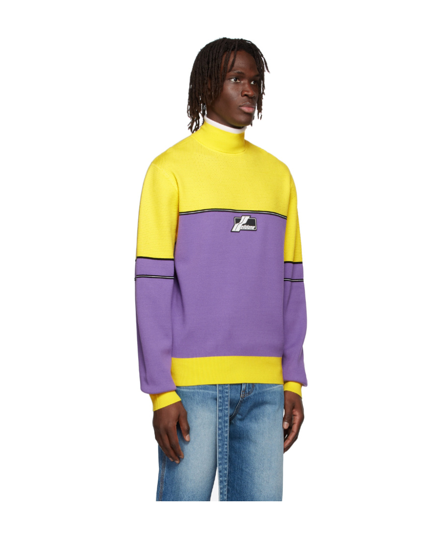 We11 Done Logo Turtleneck In Purple