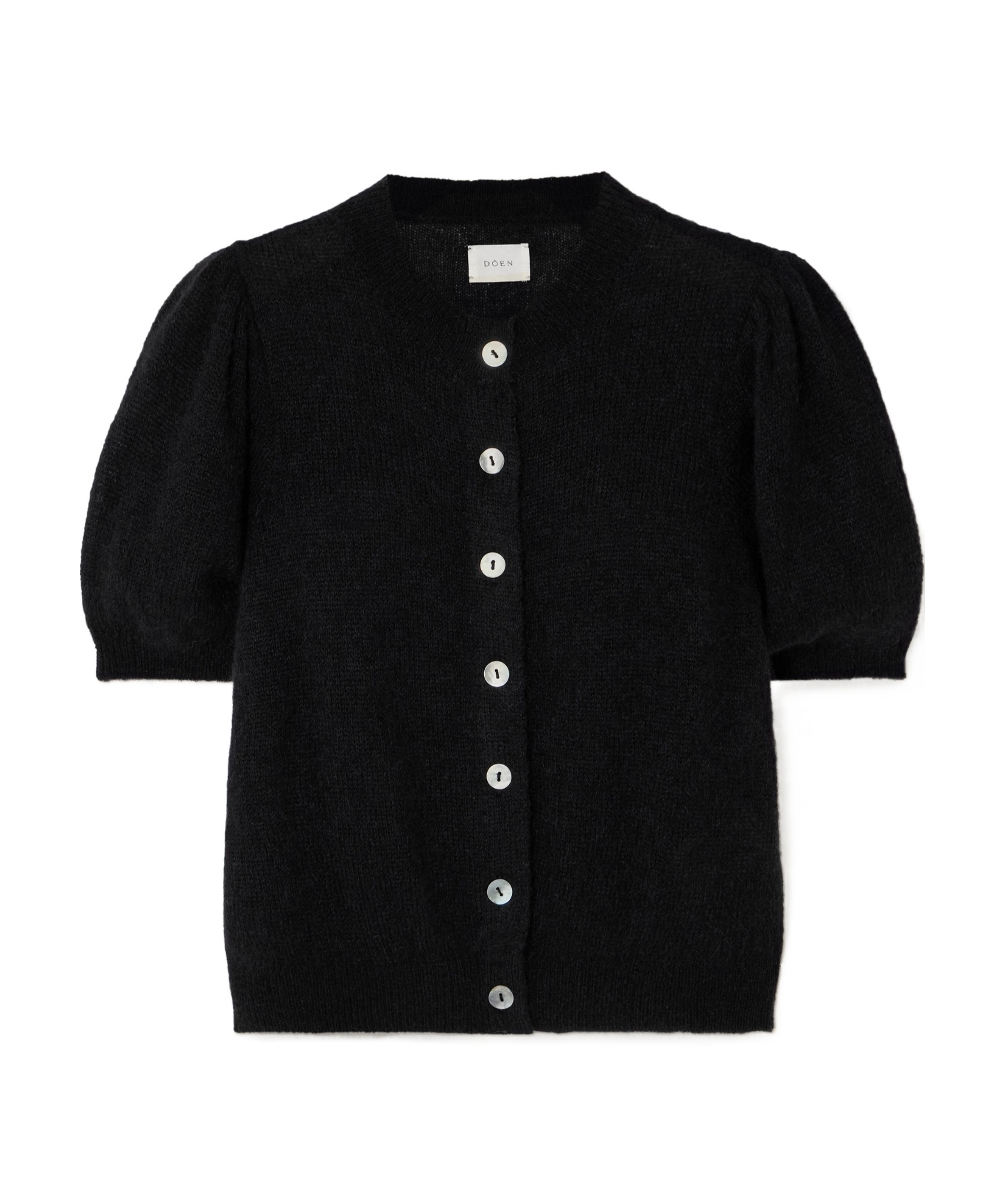 Doen Short-sleeved Cardigan In Black
