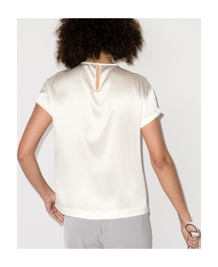 Brunello Cucinelli Women's Silk Top In White