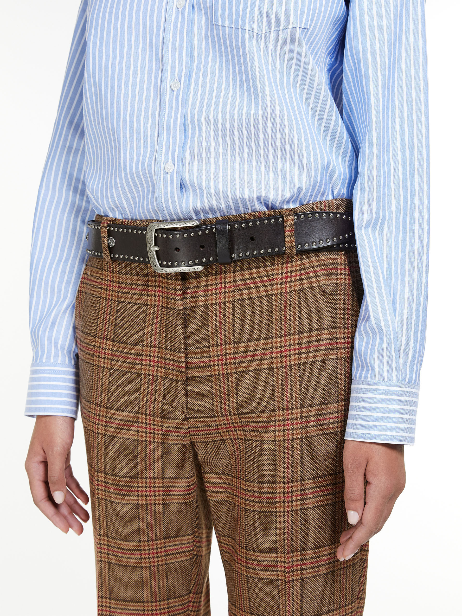 Weekend Max Mara Rivet Detail Belt In Brown