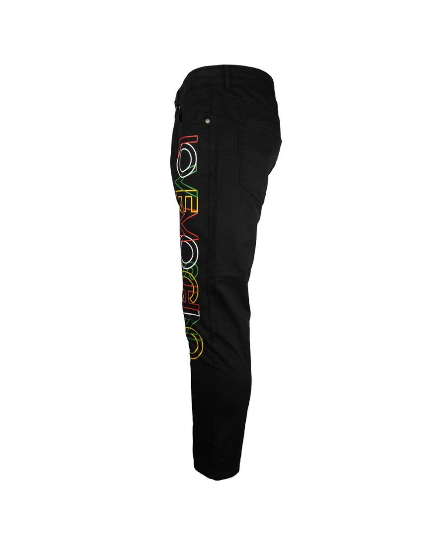 Moschino Logo Logo Casual Pants In Black