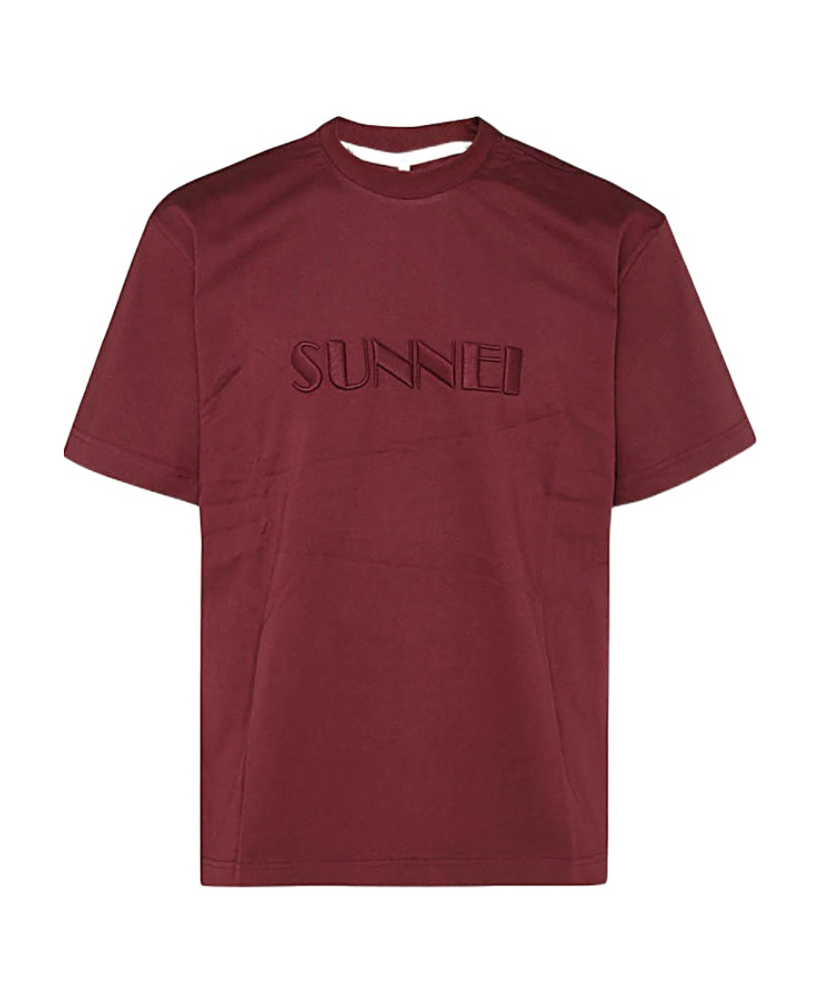 Sunnei Logo Short-sleeved T-shirt In Red