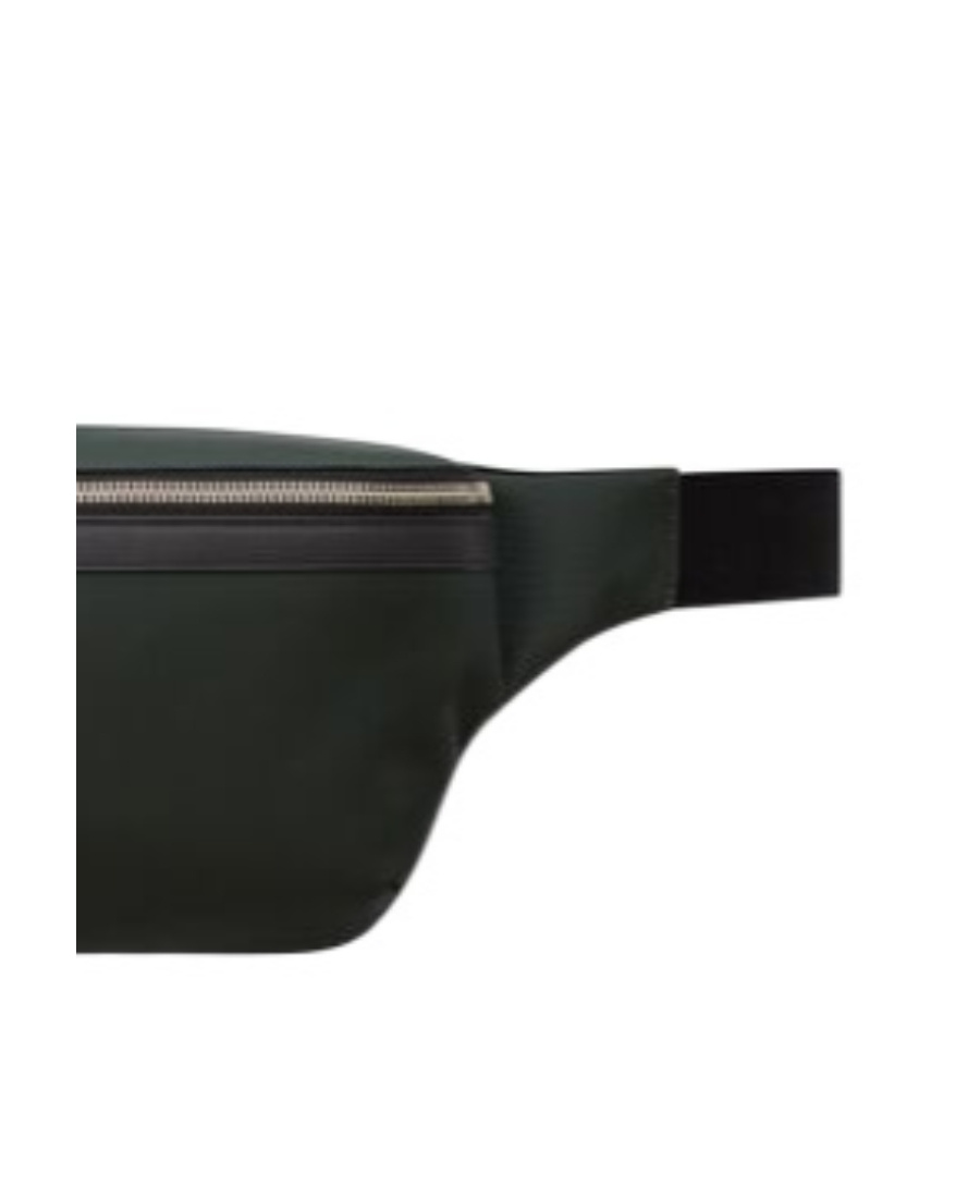 Saint Laurent City Logo-print Belt Bag In Green