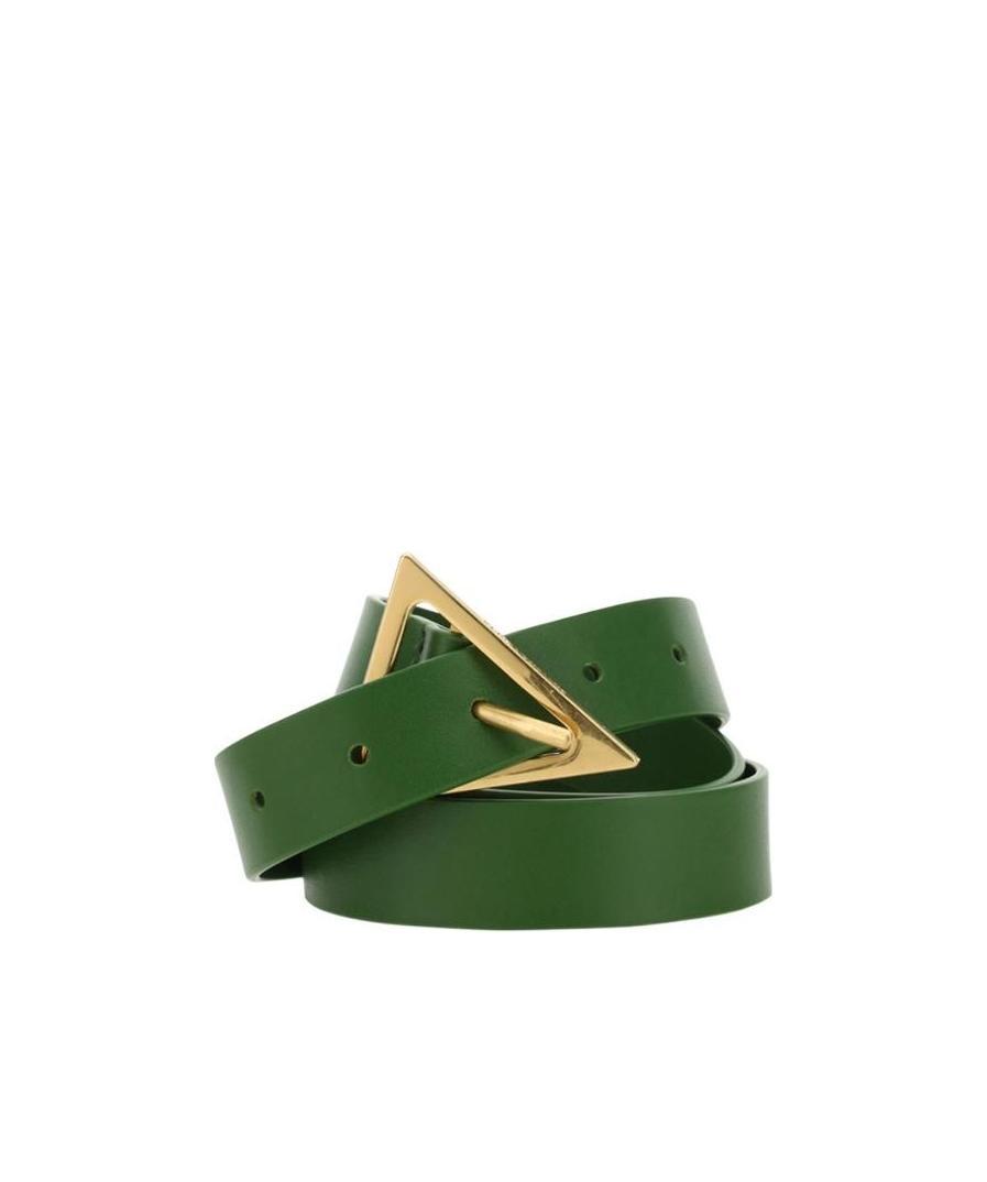 Bottega Veneta Logo Belt In Green