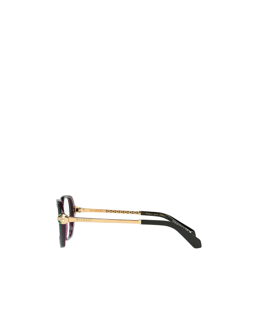 Bvlgari Bulgari Hexagon Frame Glasses In Black