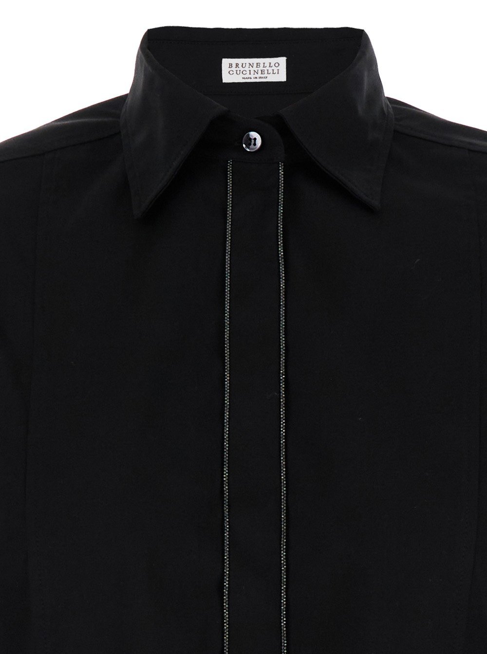 Shop Brunello Cucinelli Semi-sheer Button-up Shirt In Black