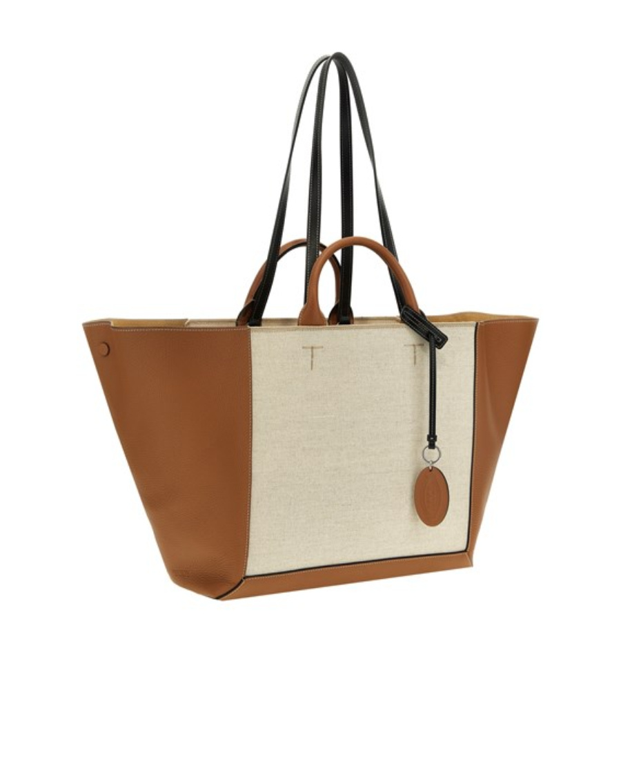 Tod's Panelled Colour-block Tote Bag In Nude