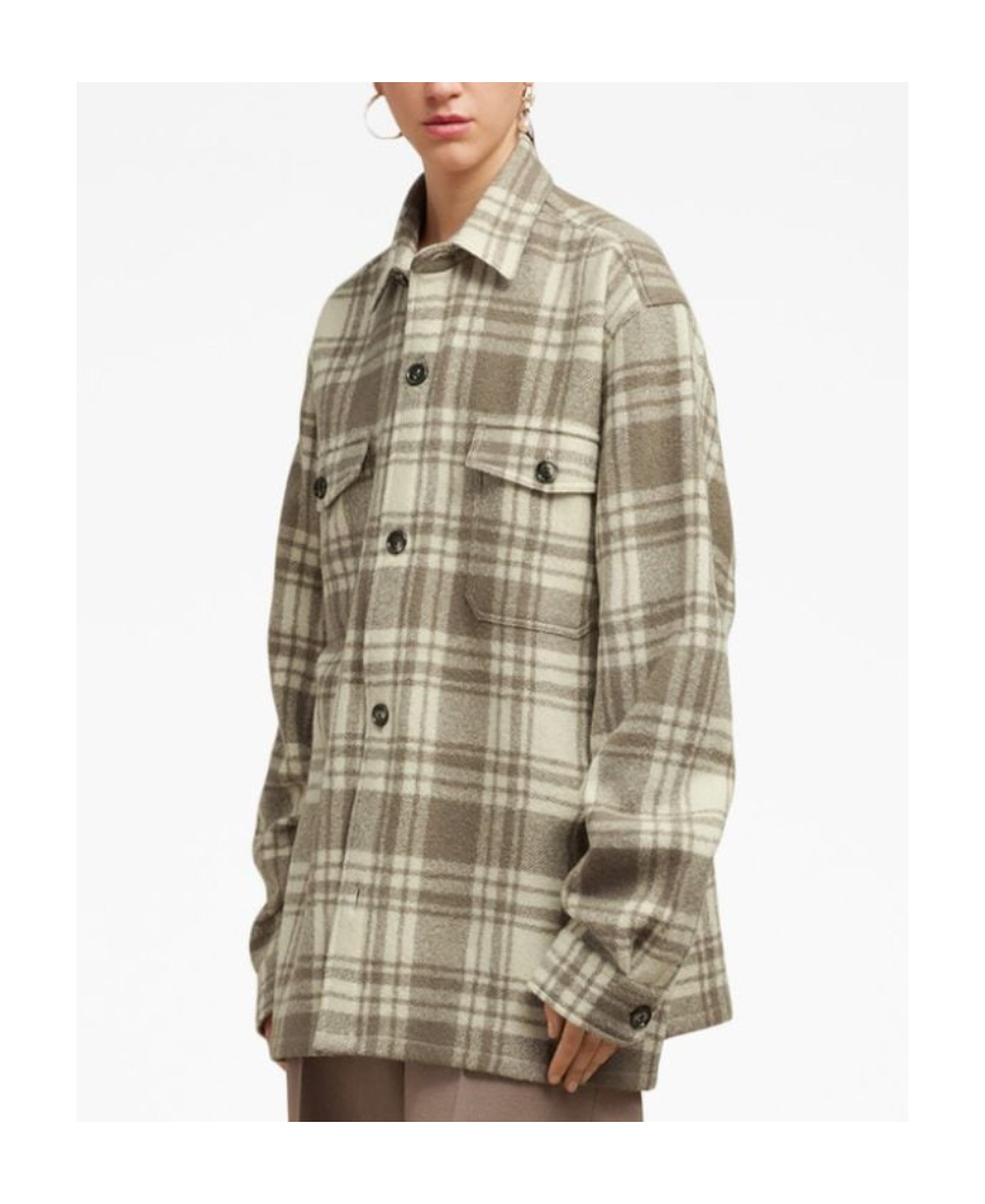 Ami Alexandre Mattiussi Ami Paris Checked Buttoned-up Overshirt In Nude