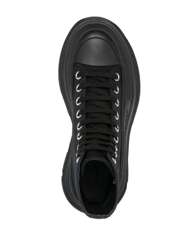 Alexander Mcqueen Black Tread Slick High Sneakers In Black