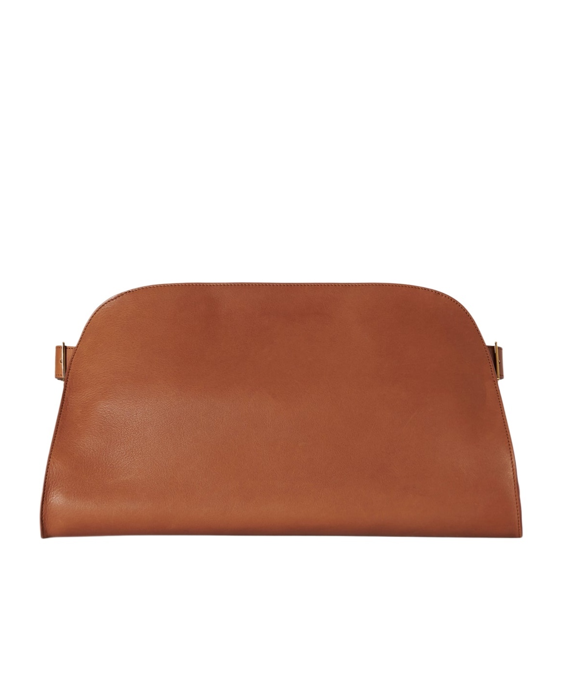 The Row Margaux Ew Clutch Logo Clutch In Brown