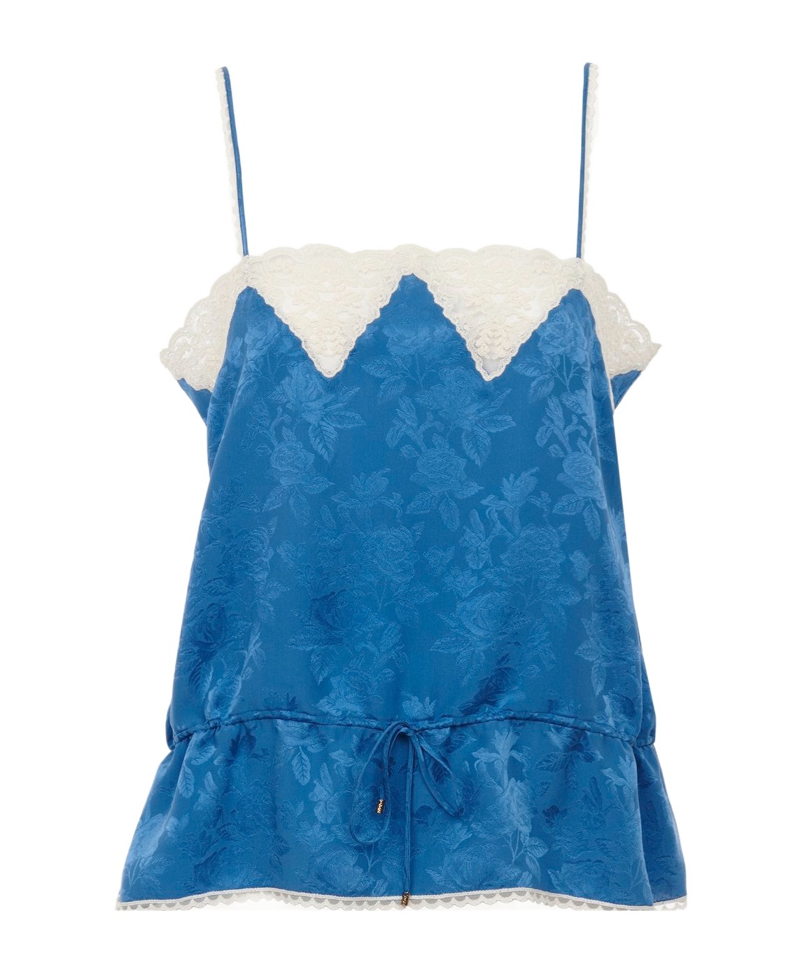 Chloé Lace-trimmed Silk-jacquard Camisole