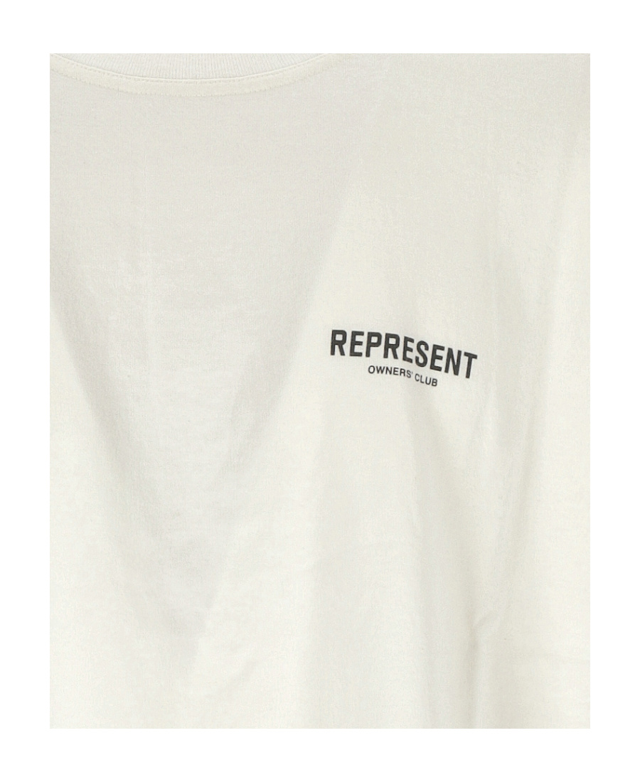 Represent Owners Club Logo Cotton T-shirt In White