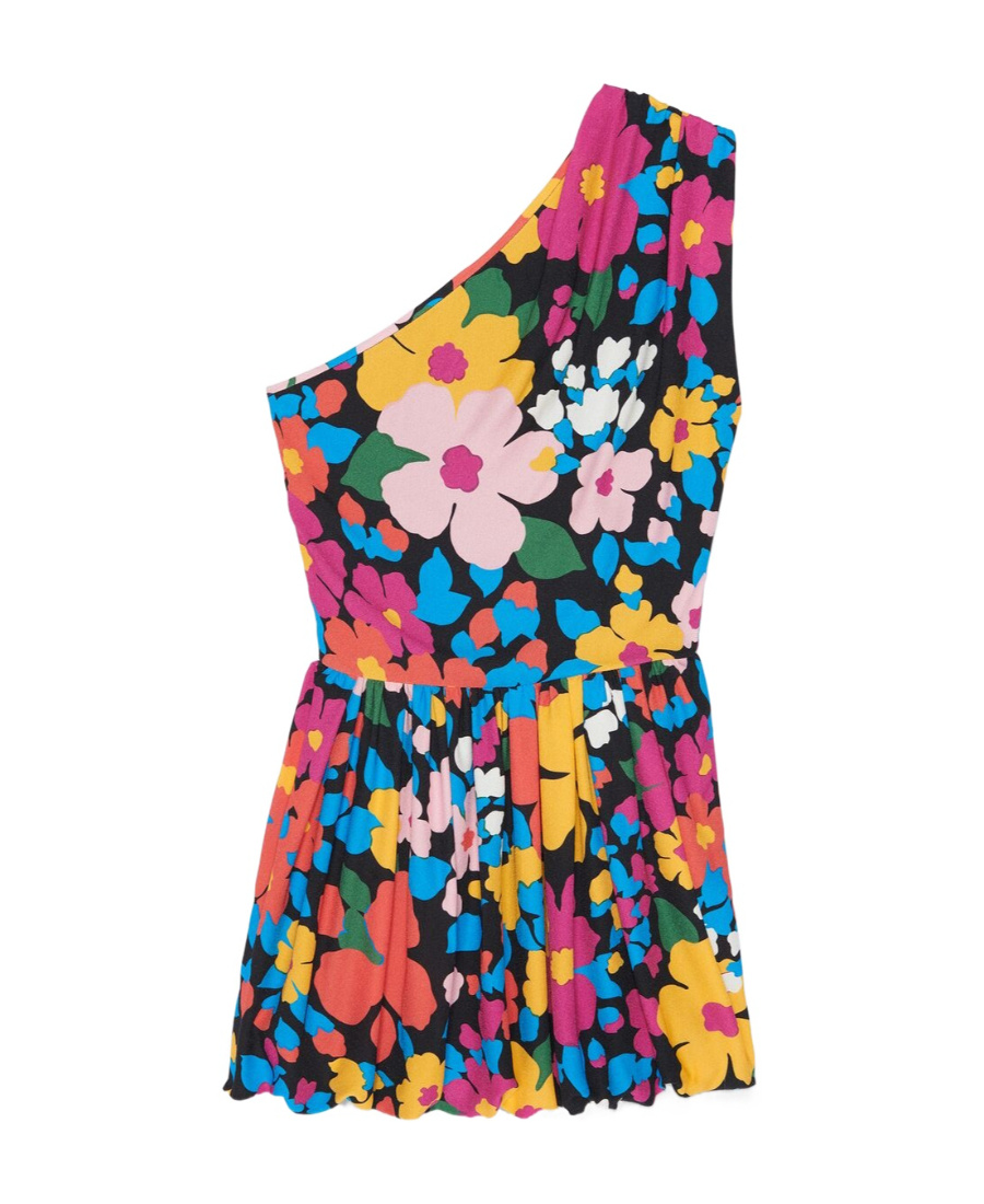 Saint Laurent Women's Printed Viscose Mini Dress In Multicolor