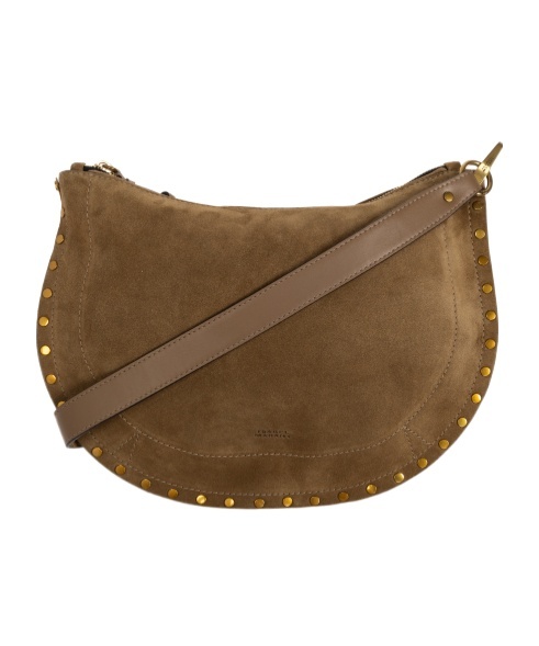 Isabel Marant Braided-trim Suede Shoulder Bag In Brown