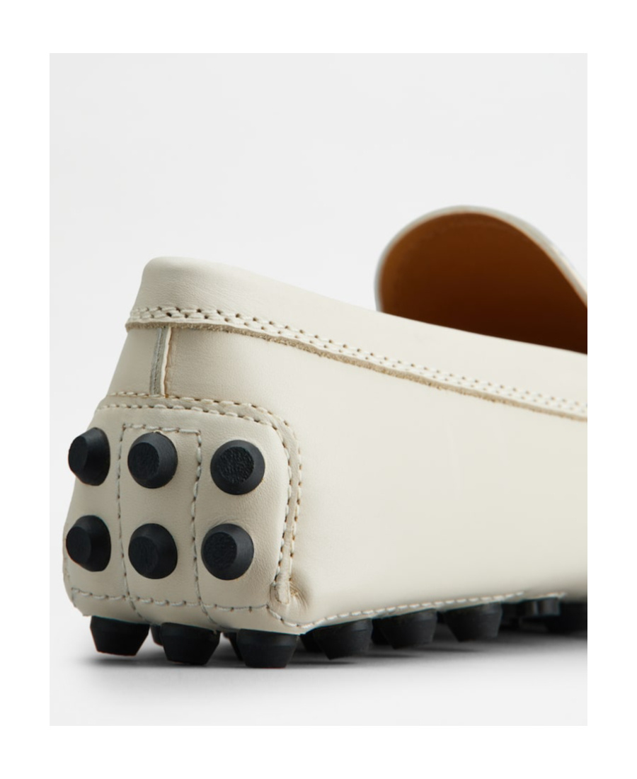 Tod's Moccasins Logo Embossed Loafers In White
