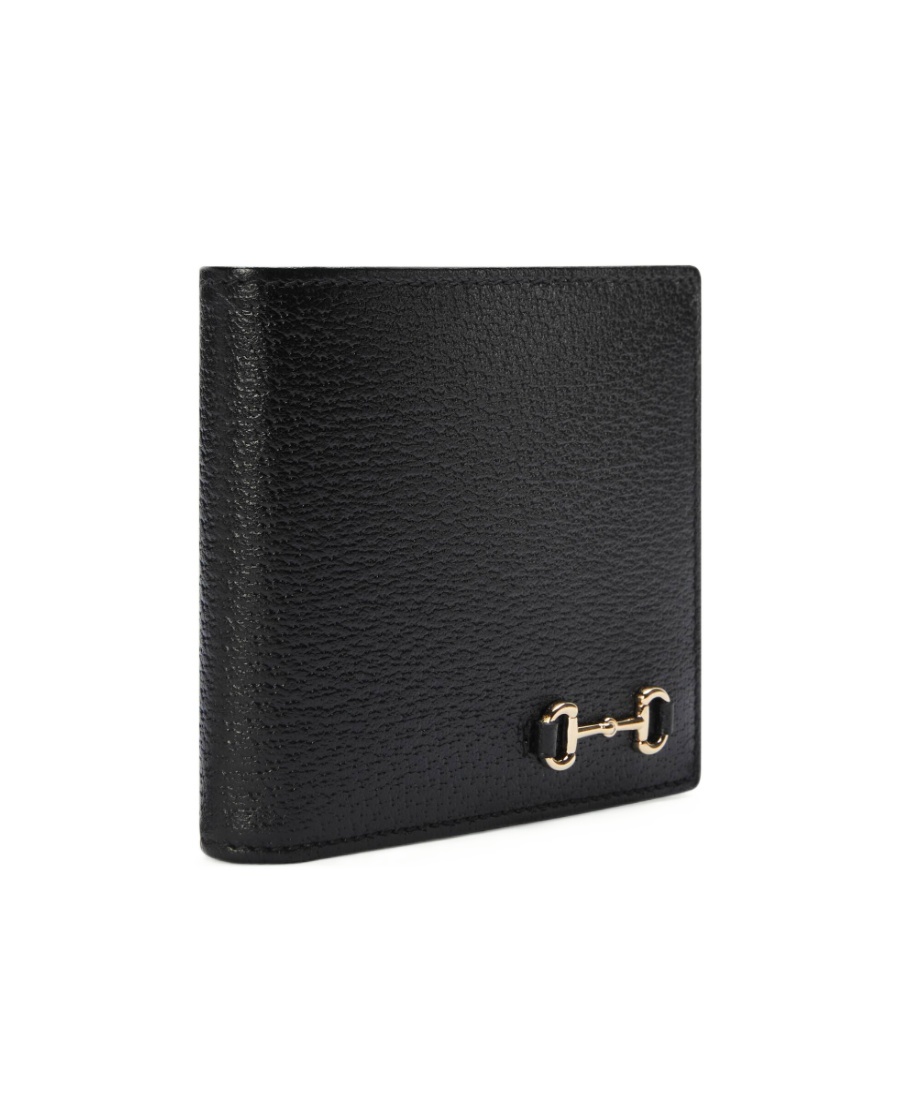 Gucci Signature Horsebit-detail Bi-fold Wallet In Black