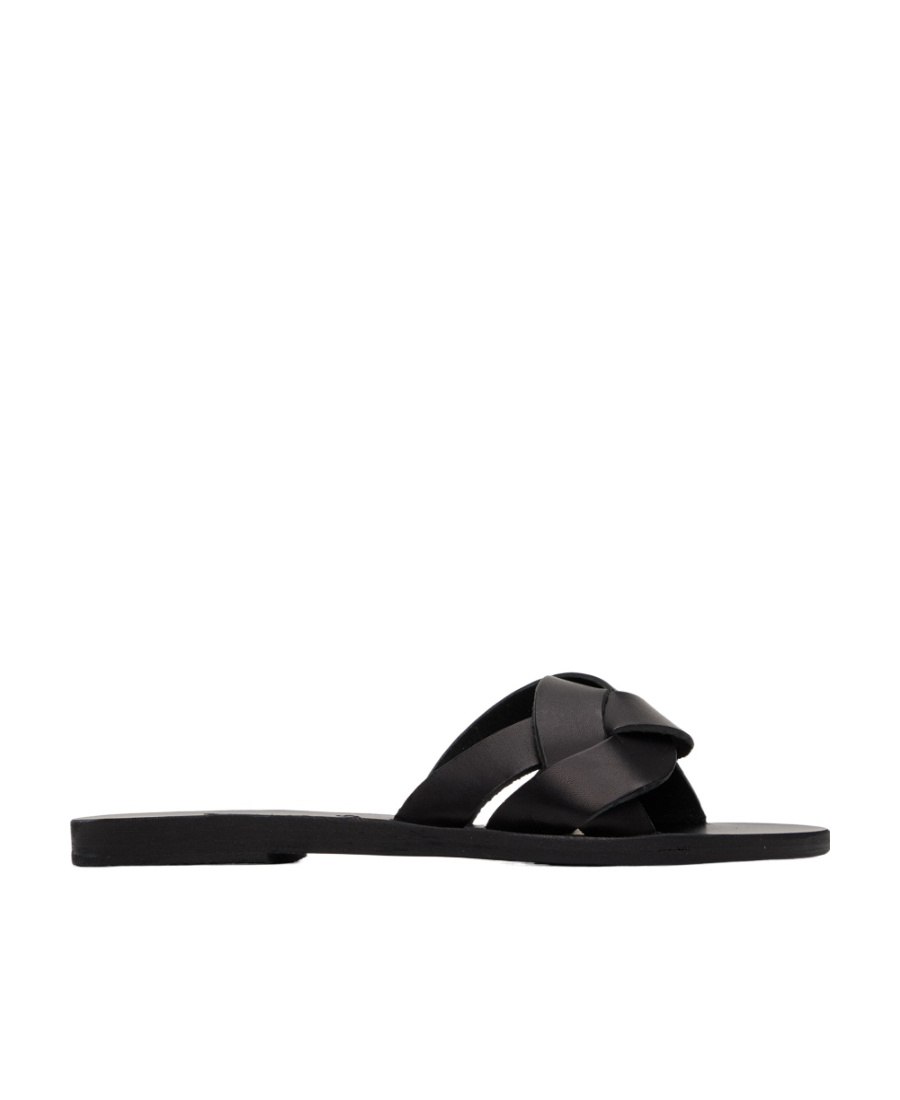 ANCIENT GREEK SANDALS LOGO FLAT SLIPPERS