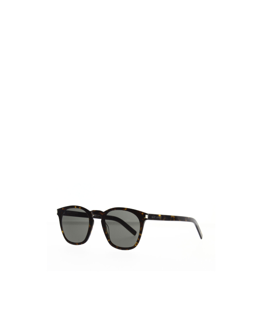 Saint Laurent Logo Sunglasses In Gray