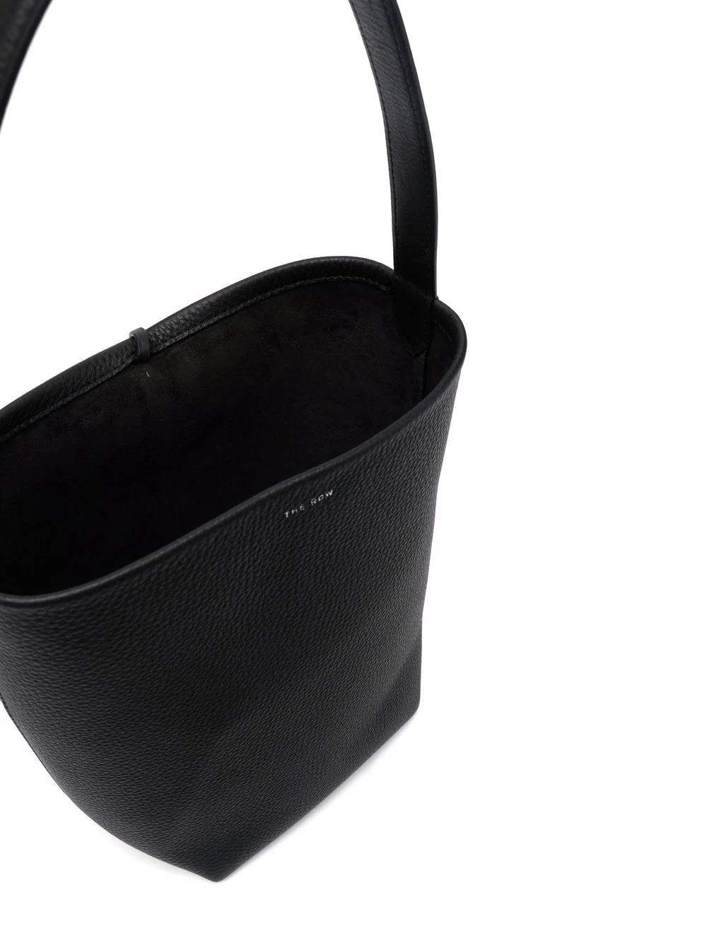 The Row Park Leather Tote Bag In Black
