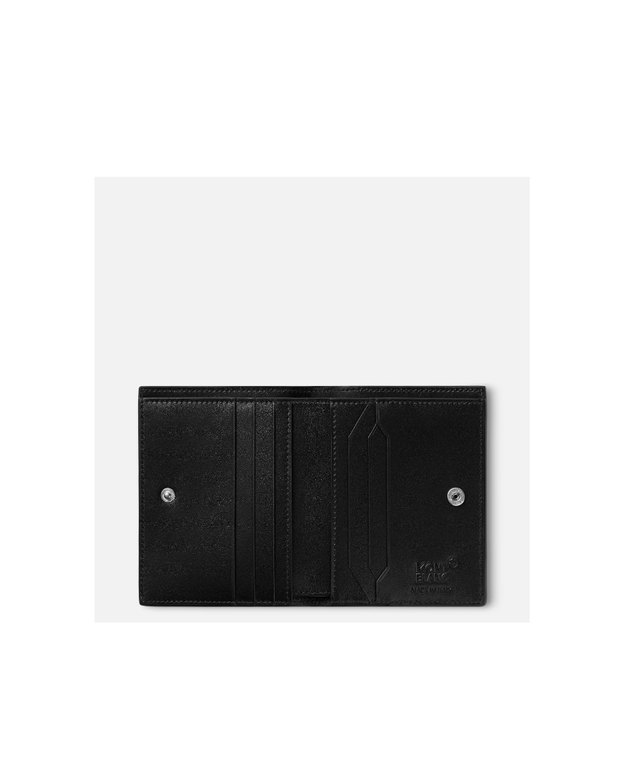 Montblanc Bi-fold Leather Wallet In Black