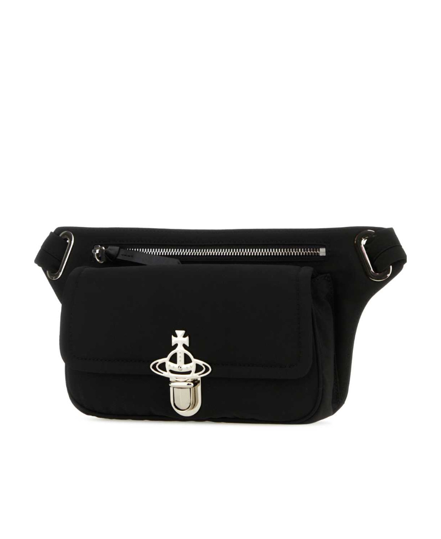 Vivienne Westwood Logo Shoulder Bag In Black