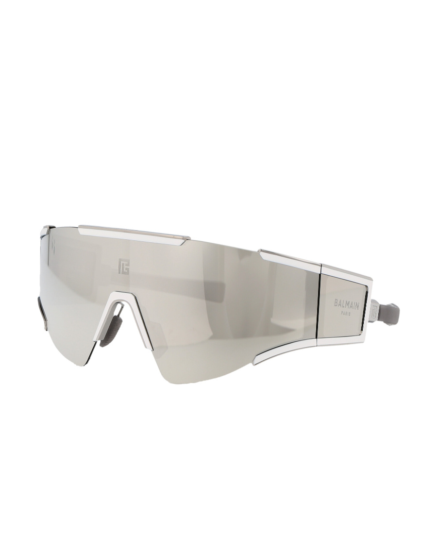 Balmain Geometric Frame Sunglasses In White