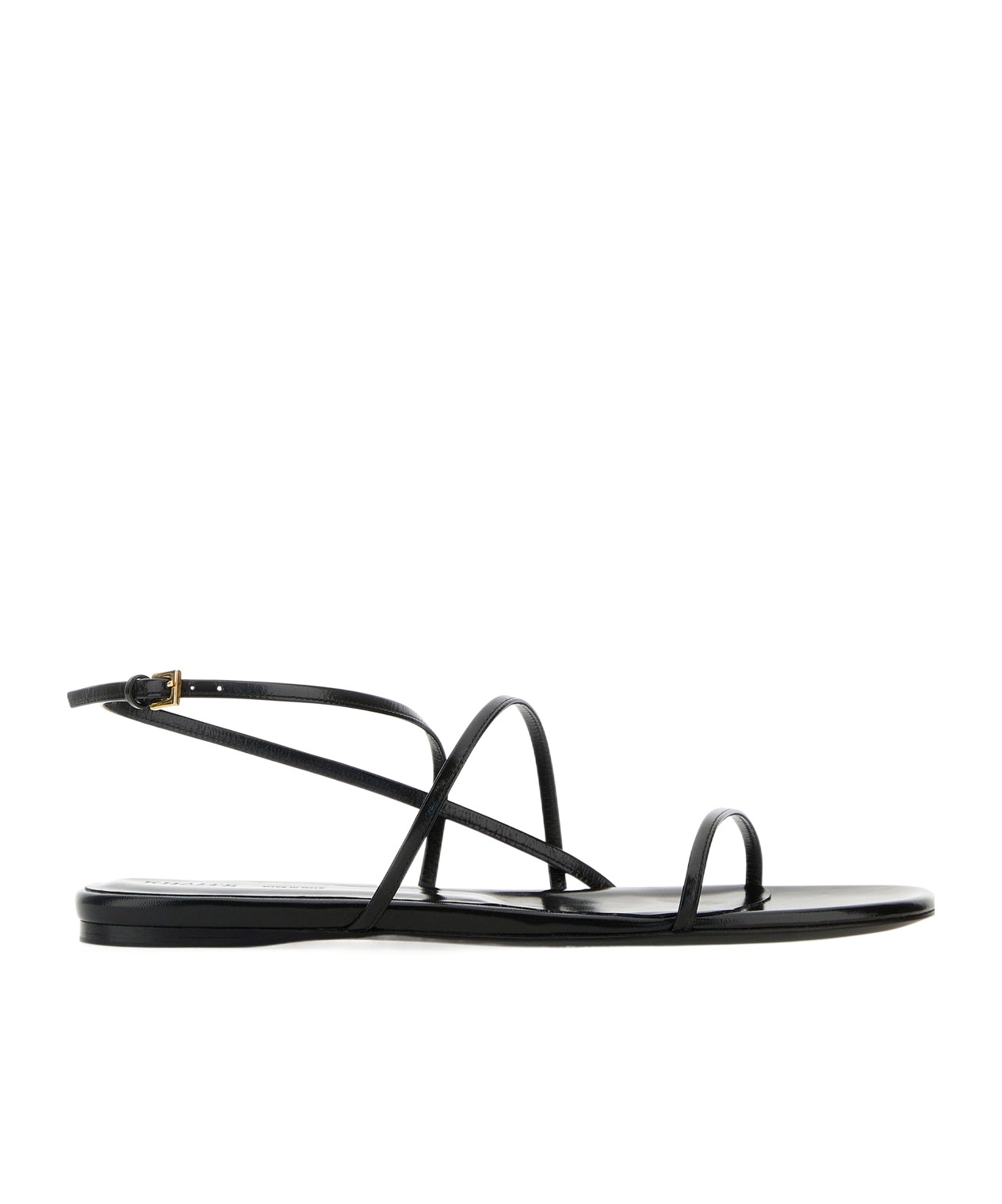 Shop Khaite Round Toe Flat Sandals