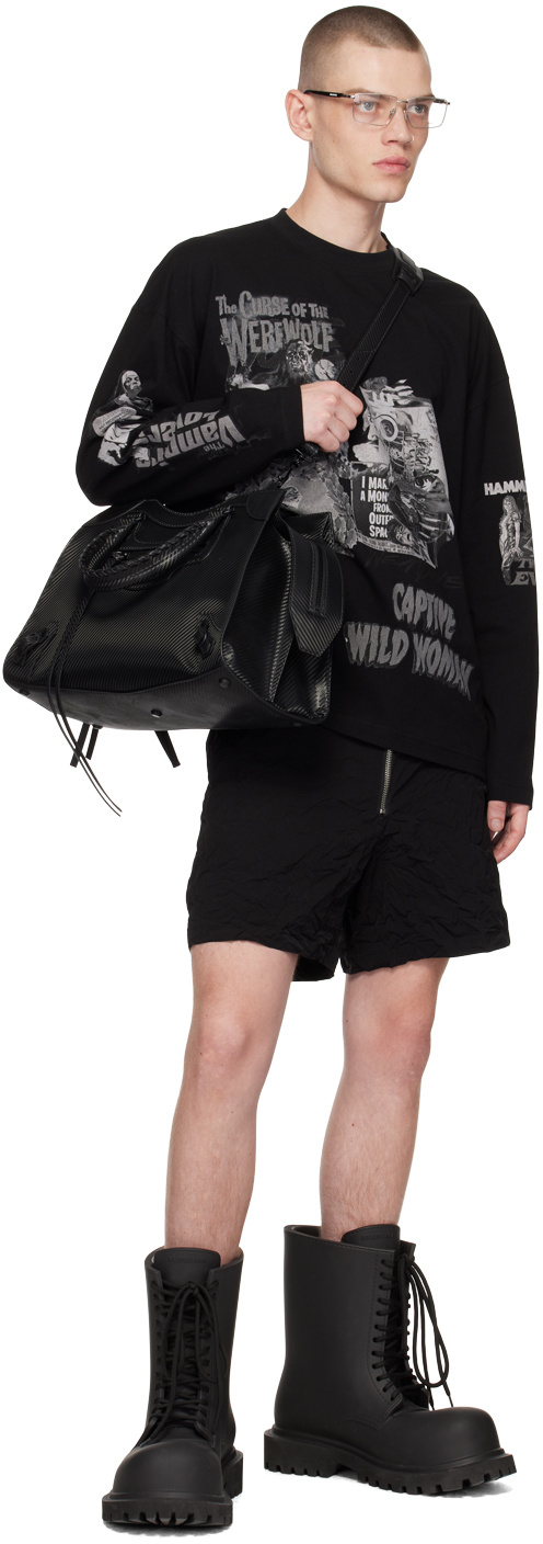 We11 Done Crumpled Shorts In Black