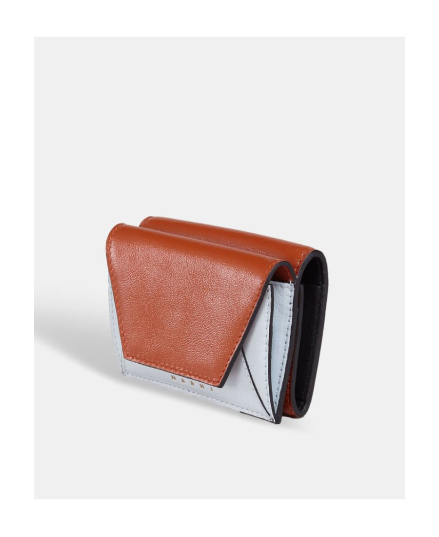 Marni Colour-block Tri-fold Wallet In Brown