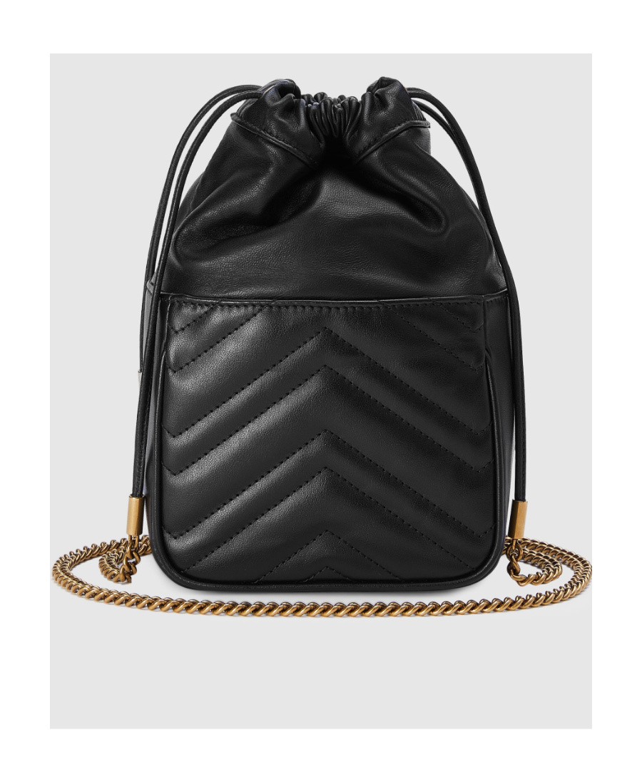 Gucci Mini Gg Marmont Bucket Bag In Black