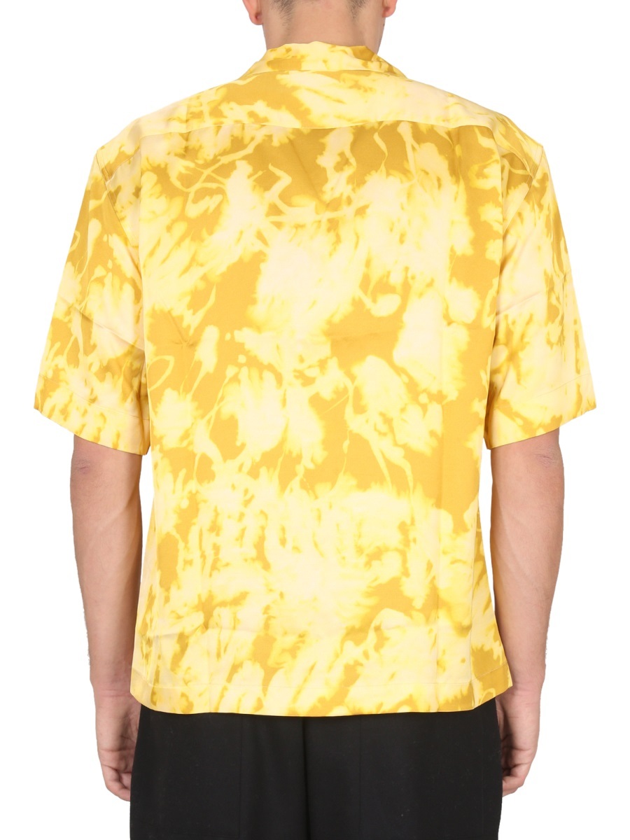 Dries Van Noten Men Floral Print Shirt In Yellow