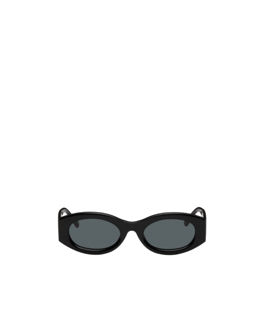 Attico Berta Rectangle-frame Sunglasses In Black