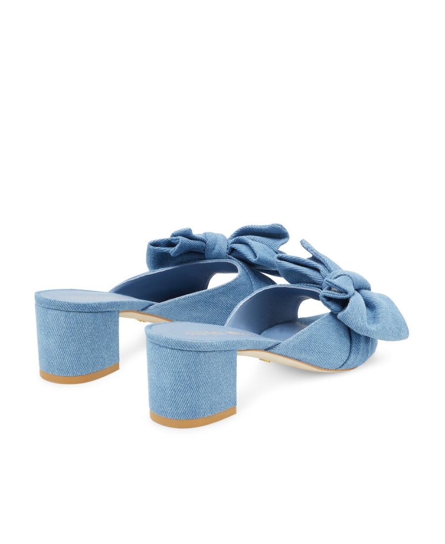 Stuart Weitzman Logo High-heeled Sandals In Blue